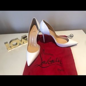 Christian Louboutin white Iriza 85mm pump